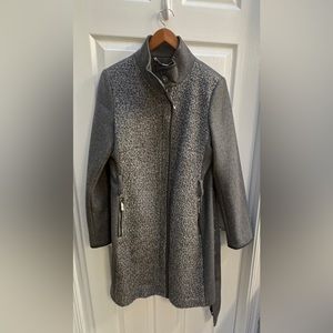 Vince Camuto Women Mixed Fabric Wool Coat, Med Grey,